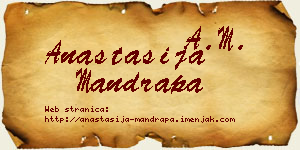 Anastasija Mandrapa vizit kartica